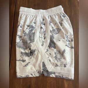 Nike White and Gray Athletic Shorts
